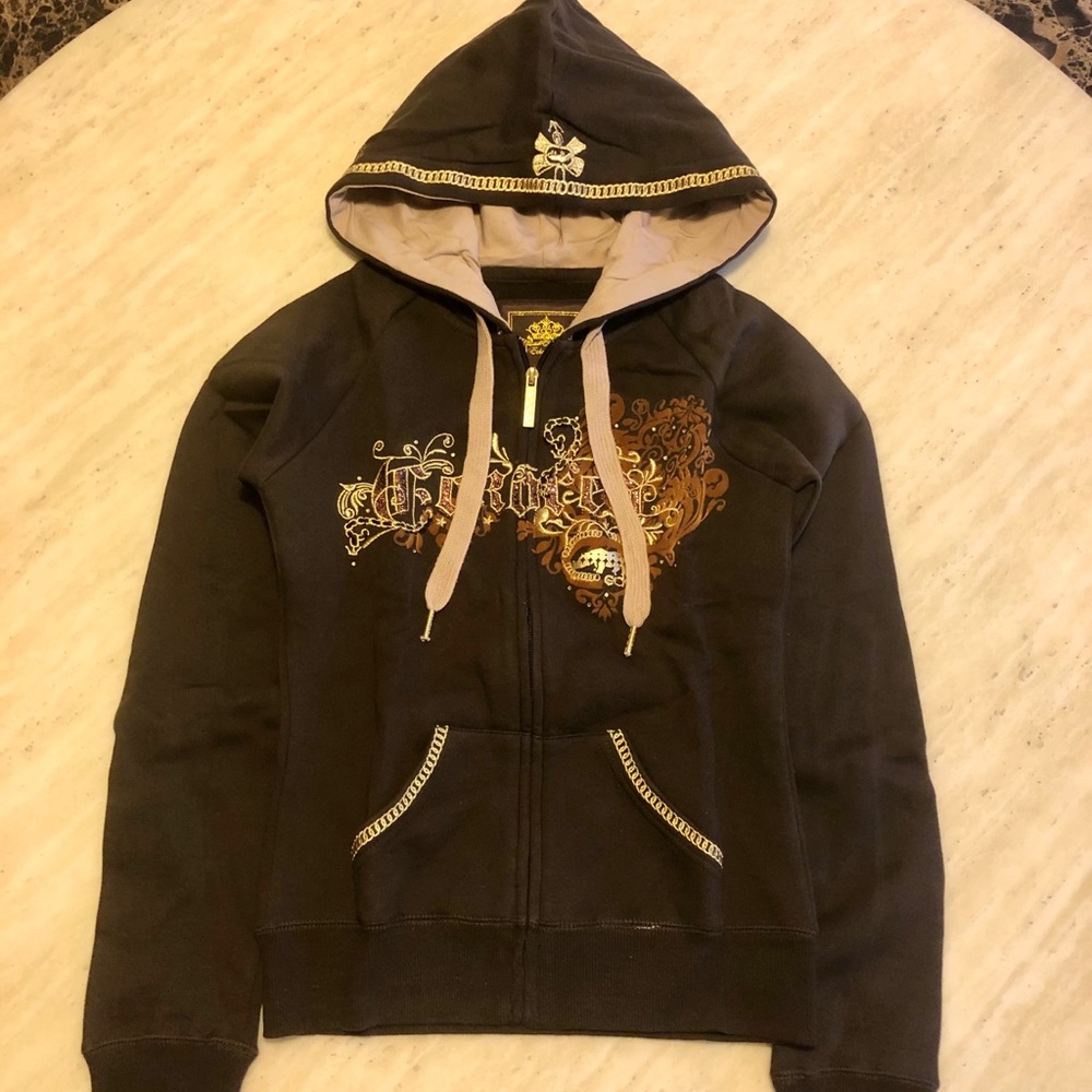 New Ecko Red Hooded Zip Up Jacket/Hoodie Brown